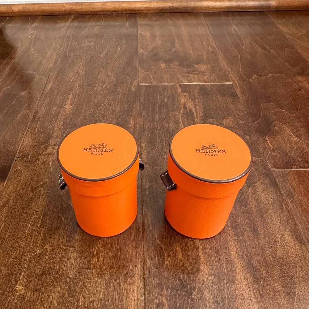 Hermes Orange Round Boxes